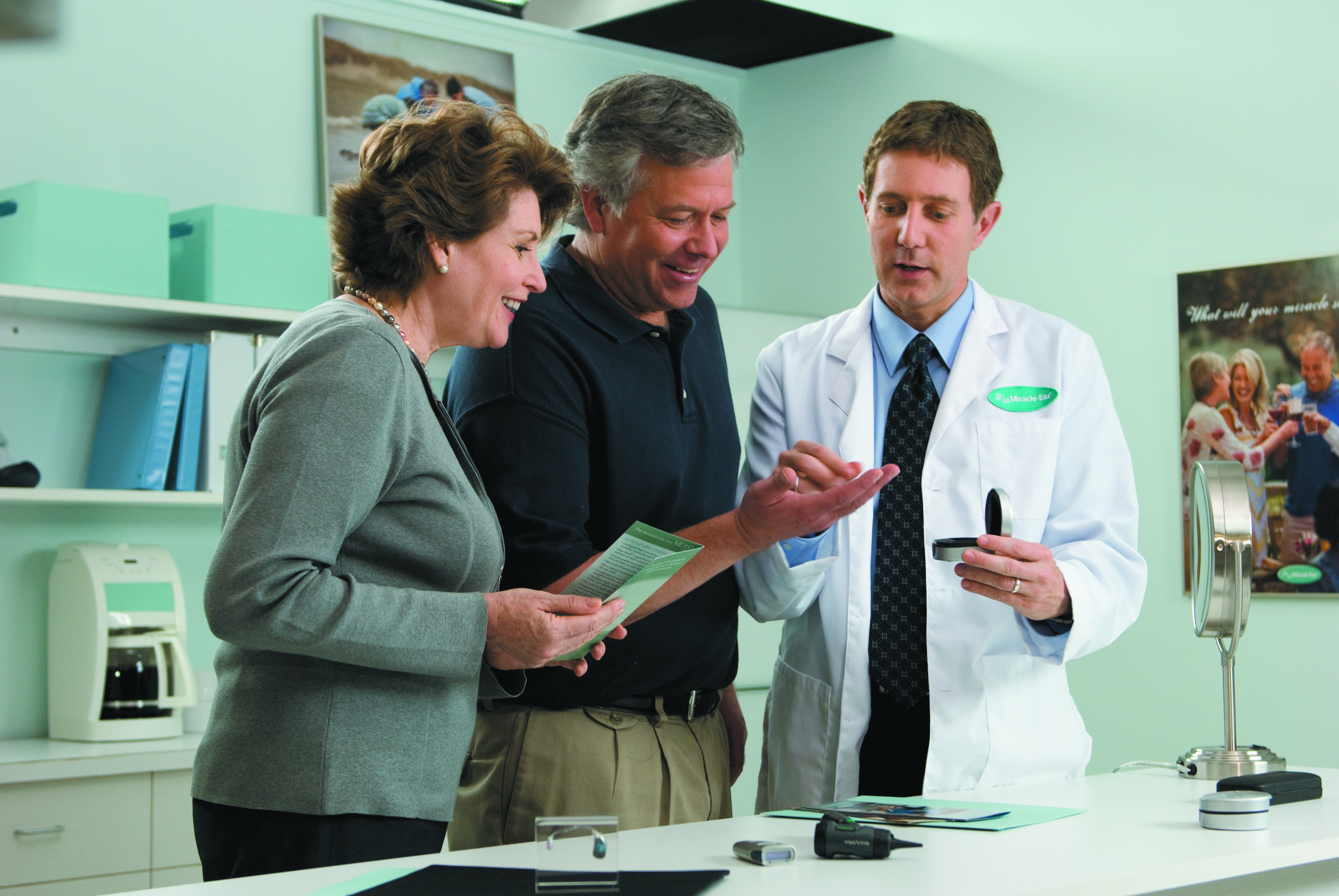 Couple with service provider. 